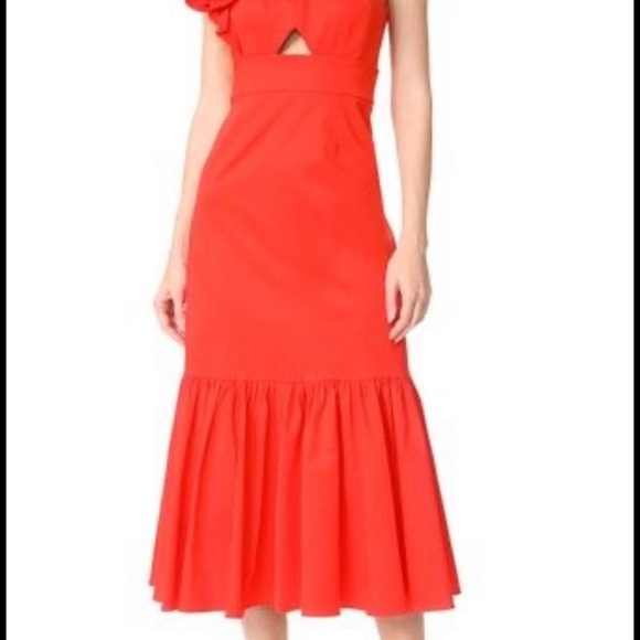 Rebecca Taylor ruffled cotton cutout peplum dress - Picture 6 of 8